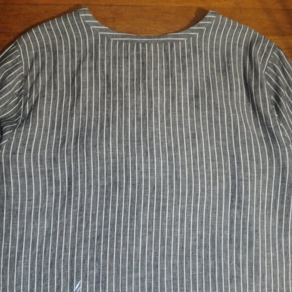 J. JILL love linen plus mixed stripes tunic top (4X) - Picture 12 of 16